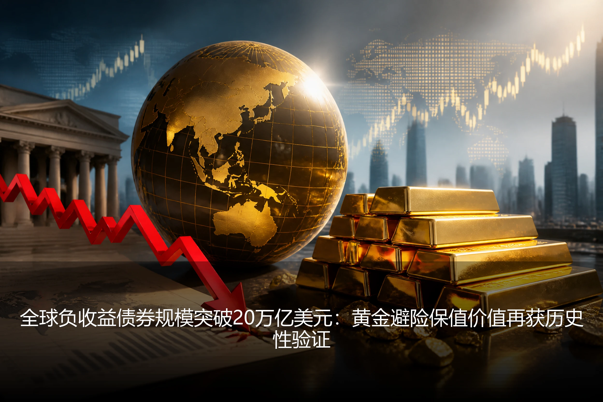 全球负收益债券规模突破20万亿美元：黄金避险保值价值再获历史性验证