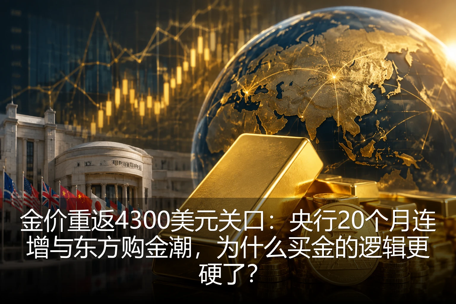 金价重返4300美元关口：央行20个月连增与东方购金潮，为什么买金的逻辑更硬了？