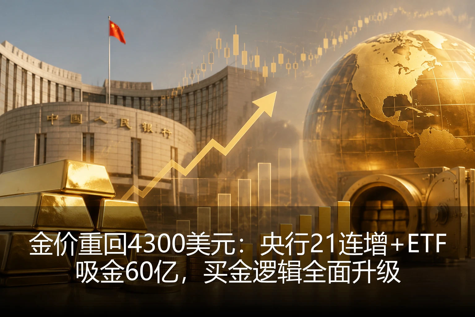 金价重回4300美元：央行21连增+ETF吸金60亿，买金逻辑全面升级
