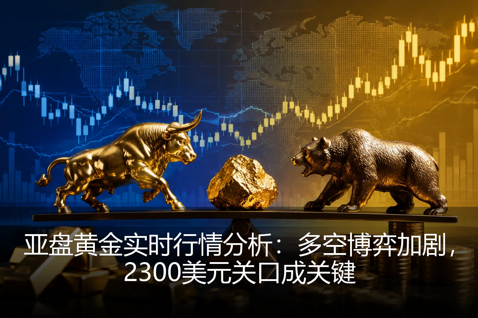 亚盘黄金实时行情分析：多空博弈加剧，2300美元关口成关键