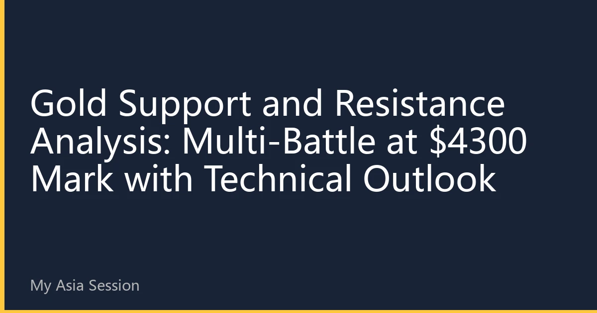 Gold Support and Resistance Analysis: Multi-Battle at $4300 Mark with Technical Outlook