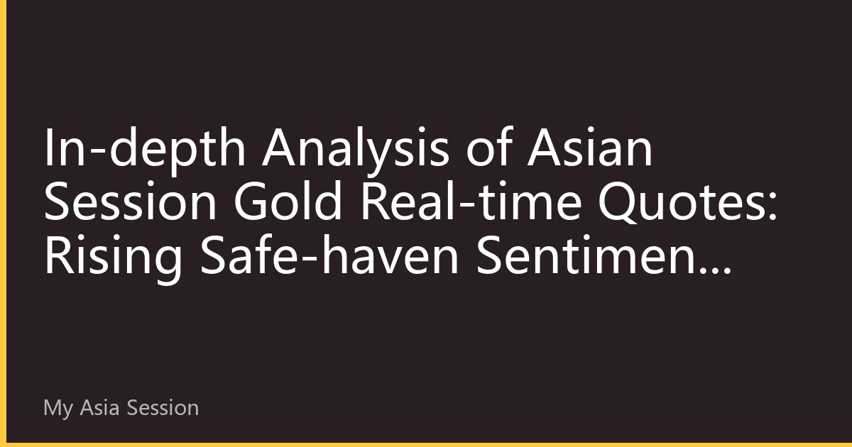 In-depth Analysis of Asian Session Gold Real-time Quotes: Rising Safe-haven Sentiment Drives Gold Price Volatility Upward