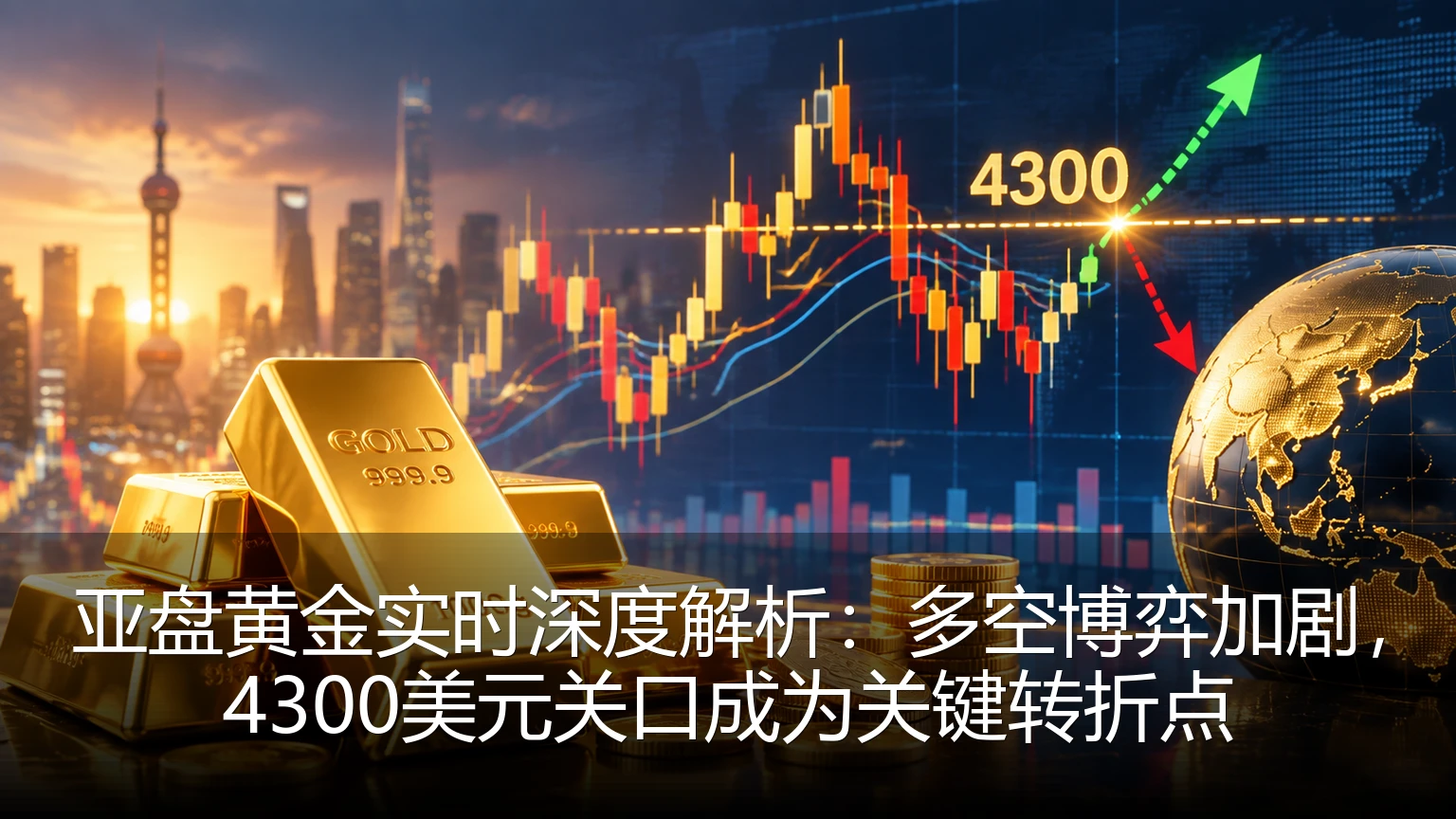 亚盘黄金实时深度解析：多空博弈加剧，4300美元关口成为关键转折点